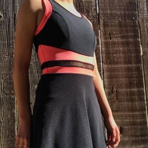 Black w/ Pink-Orange Dress